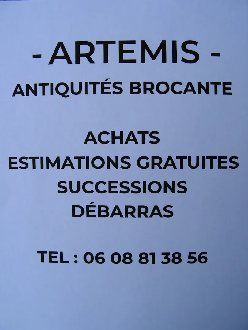 ARTEMIS Antiquités-Brocante, achats, estimations gratuites, successions, débarras.