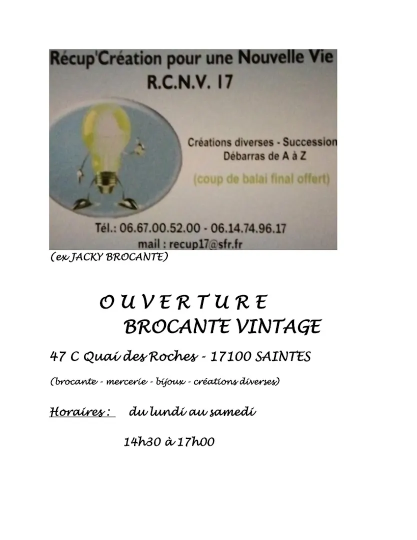 RECUP CREATION POUR UNE NOUVELLE VIE - R.C.N.V 17- RECUP 17