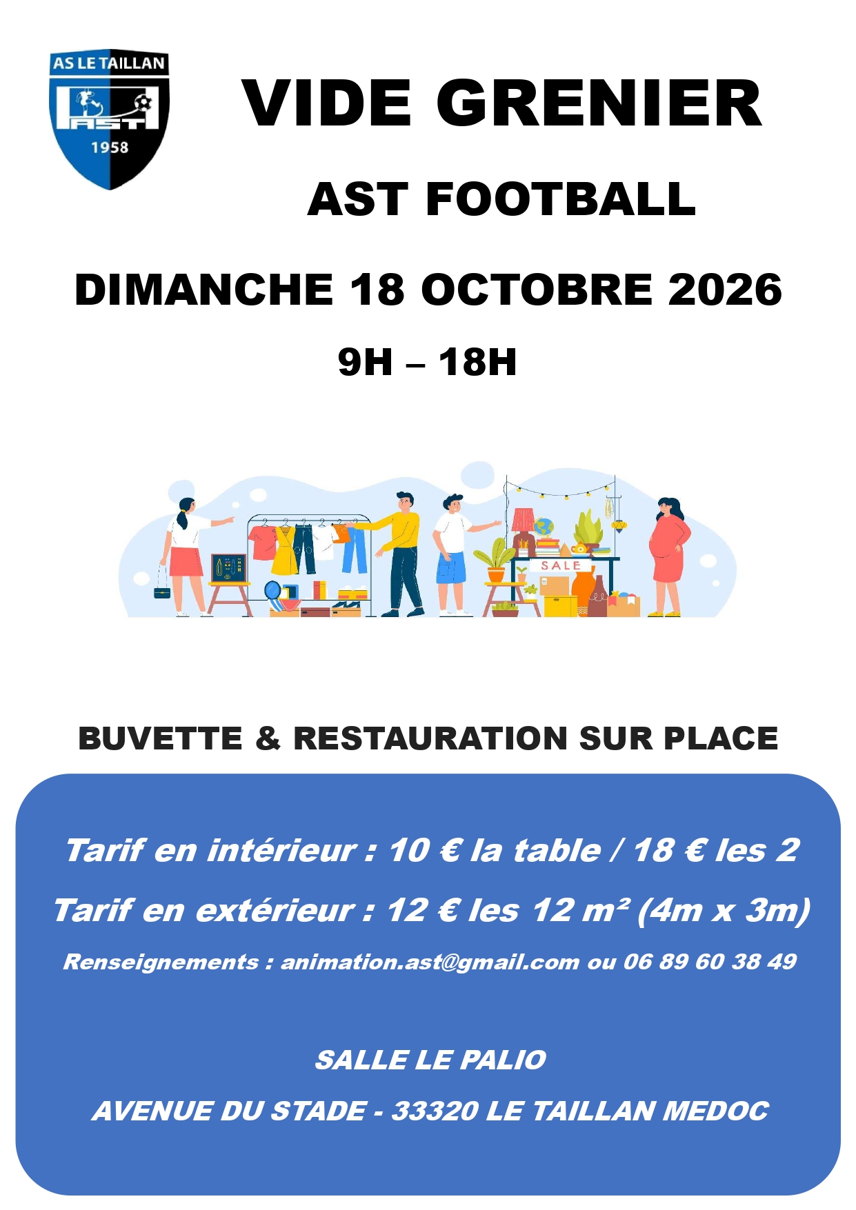 VIDE GRENIER DE L'AS TAILLANAISE FOOT
